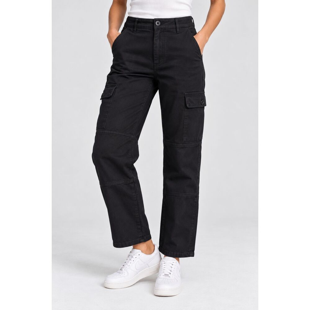 Wilfred Free Black Cargo Utility Pants Size 8 High Rise Straight Leg